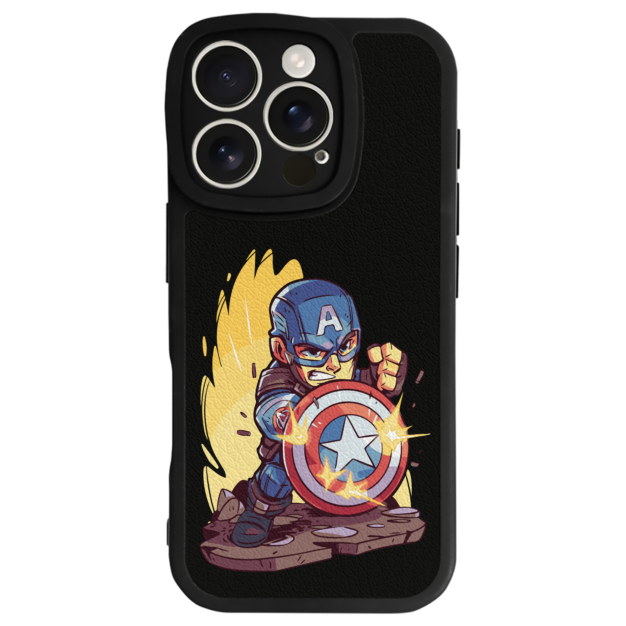 （画像用） アベンジャーズ The Avengers 【iPhone 16シリーズ対応】シリコンスマホケース（レザー調） 材質：シリコン